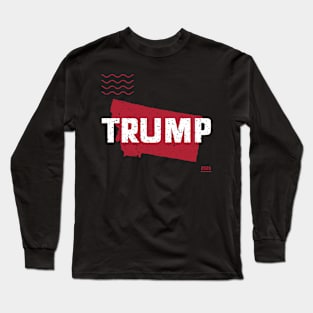 Trump Montana 2020  - Red Wave, Red State Long Sleeve T-Shirt